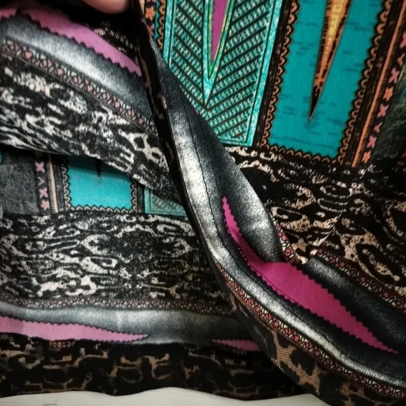 1932)Vintage Jackets Galore by John Farah Multicolor 1/4 Zip Tunic Top Size L - Picture 4 of 8